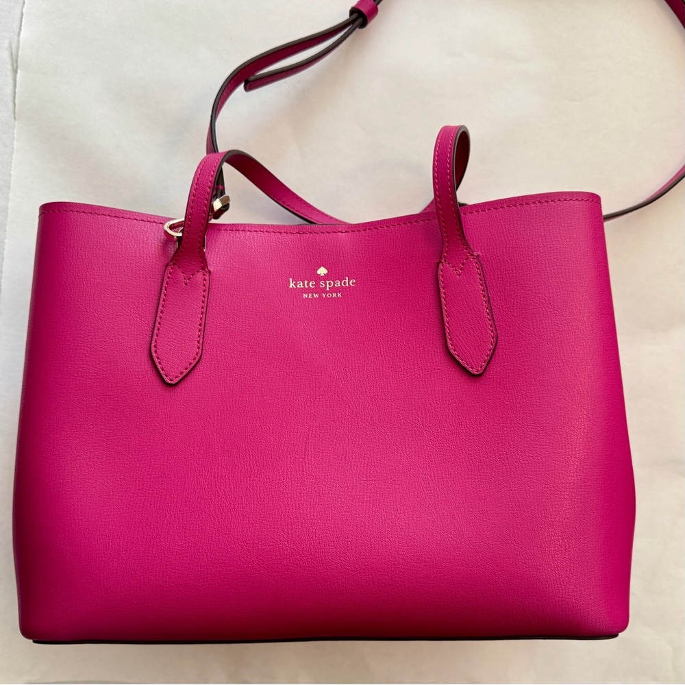 Kate Spade New York Harper Satchel Pink Leather Crossbody – Excellent Condition
